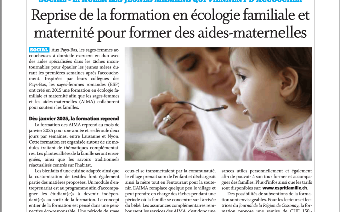 22.11.2024 – Journal de Cossonay